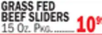 Bravo Supermarkets AUTHENTICITY PROVISIONS GRASS FED BEEF SLIDERS offer