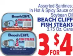 Bravo Supermarkets BEACH CLIFF FISH STEAKS offer