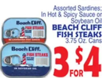 Bravo Supermarkets BEACH CLIFF FISH STEAKS offer