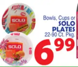 Bravo Supermarkets SOLO BOWLS, CUPS OR PLATES offer