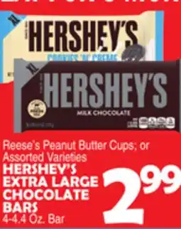 Bravo Supermarkets HERSHEY'S EXTRA LARGE CHOCOLATE BARS offer
