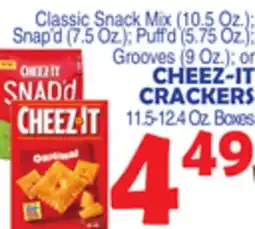 Bravo Supermarkets CHEEZ-IT CRACKERS 11.5-12.4 Oz. Boxes offer