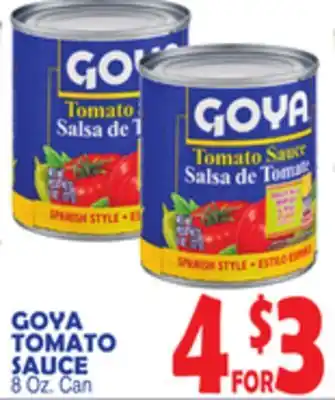 Bravo Supermarkets GOYA TOMATO SAUCE offer
