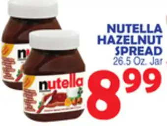 Bravo Supermarkets NUTELLA HAZELNUT SPREAD offer