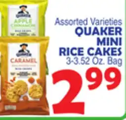 Bravo Supermarkets QUAKER MINI RICE CAKES offer