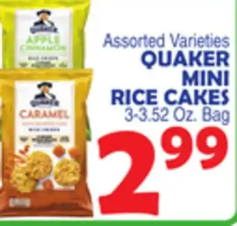Bravo Supermarkets QUAKER MINI RICE CAKES offer
