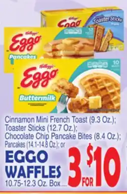 Bravo Supermarkets KELLOGG'S EGGO WAFFLES 10.75-12.3 Oz. Box offer