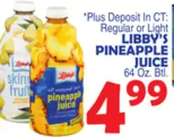Bravo Supermarkets LIBBY'S PINEAPPLE JUICE offer