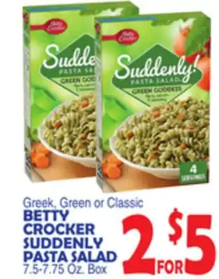 Bravo Supermarkets BETTY CROCKER SUDDENLY PASTA SALAD offer