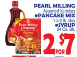 Bravo Supermarkets PEARL MILLING PANCAKE MIX, SYRUP, 1.5-2 lb. Box offer
