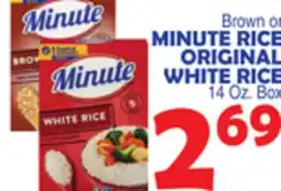 Bravo Supermarkets MINUTE RICE ORIGINAL WHITE RICE offer