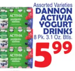 Bravo Supermarkets DANNON ACTIVIA YOGURT DRINKS offer