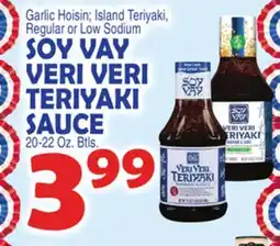 Bravo Supermarkets SOY VAY VERI VERI TERIYAKI SAUCE offer