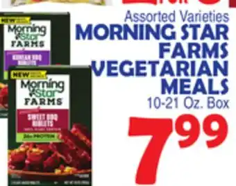 Bravo Supermarkets MORNING STAR FARMS VEGETARIAN MEALS offer