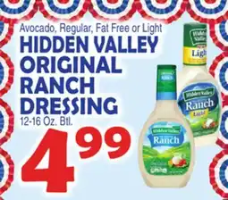 Bravo Supermarkets HIDDEN VALLEY ORIGINAL RANCH DRESSING offer