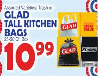 Bravo Supermarkets GLAD TALL KITCHEN BAGS offer