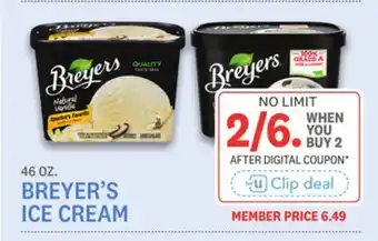 Kings Food Markets BREYER'S ICE CREAM offer