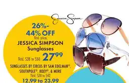 Boscov's JESSICA SIMPSON Sunglasses offer