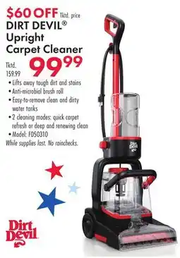 Boscov's DIRT DEVIL Upright Carpet Cleaner offer