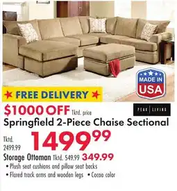 Boscov's Springfield 2-Piece Chaise Sectional offer