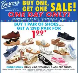 Boscov's MENS, KIDS, WOMENS, & ATHLETIC SHOES offer
