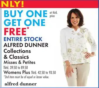 Boscov's ALFRED DUNNER Collections & Classics Misses & Petites offer