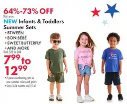 Boscov's Infants & Toddlers Summer Sets offer