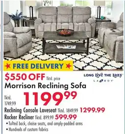 Boscov's Morrison Reclining Sofa offer