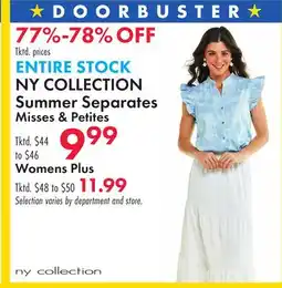 Boscov's ENTIRE STOCK NY COLLECTION Summer Separates offer