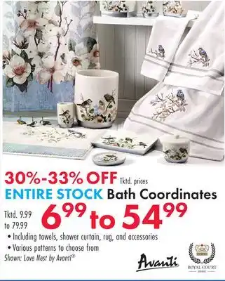 Boscov's ENTIRE STOCK Bath Coordinates offer