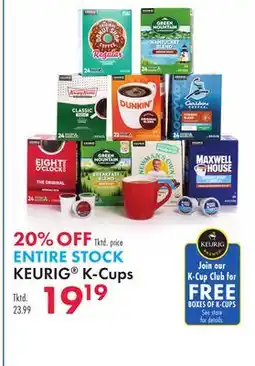 Boscov's ENTIRE STOCK KEURIG K-Cups offer