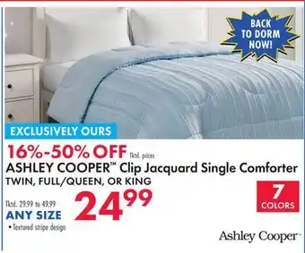 Boscov's ASHLEY COOPER Clip Jacquard Single Comforter offer
