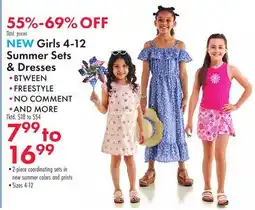 Boscov's Girls 4-12 Summer Sets & Dresses offer
