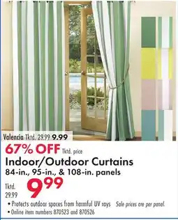 Boscov's Indoor/Outdoor Curtains offer