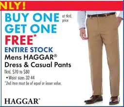 Boscov's Mens HAGGAR Dress Casual Pants offer