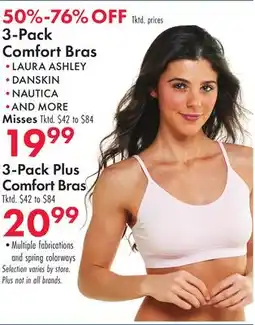 Boscov's 3-Pack Comfort Bras offer