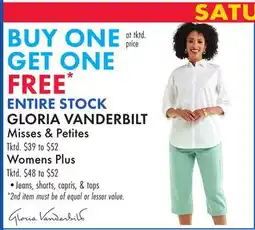 Boscov's ENTIRE STOCK GLORIA VANDERBILT offer