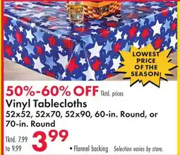Boscov's Vinyl Tablecloths offer