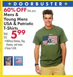 Boscov's Mens Young Mens USA Patriotic T-Shirt offer