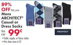 Boscov's Mens ARCHITECT Casual or Dress Socks offer