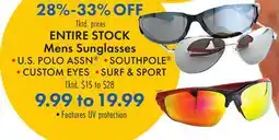 Boscov's ENTIRE STOCK Mens Sunglasses offer
