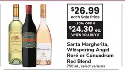 ACME Santa Margherita, Whispering Angel Rosé or Conundrum Red Blend offer