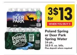 ACME Poland Spring or Deer Park Spring Water offer