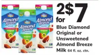 ACME Blue Diamond Original or Unsweetened Almond Breeze Milk offer