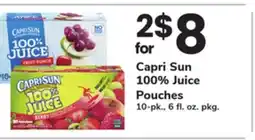 ACME Capri Sun 100% Juice Pouches offer