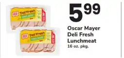 ACME Oscar Mayer Deli Fresh Lunchmeat offer