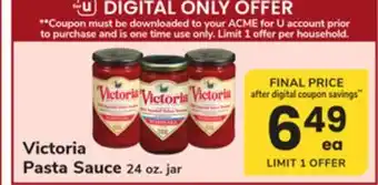 ACME Victoria Pasta Sauce offer