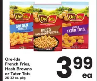 ACME Ore-Ida French Fries, Hash Browns or Tater Tots offer