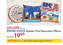Boscov's ENTIRE STOCK Summer Print Decorative Pillows offer