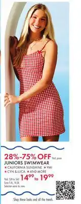 Boscov's JUNIORS SWIMWEAR offer